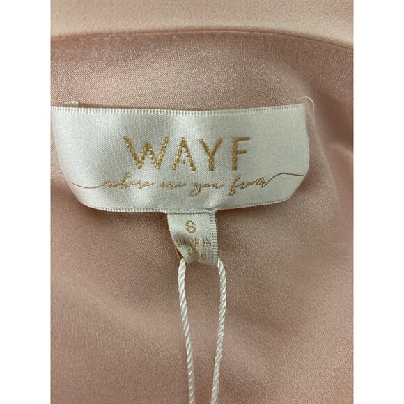 Wayf Womens One-Shoulder Dress S Blush Pink - Picture 8 of 9